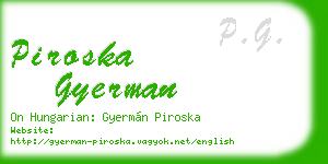 piroska gyerman business card