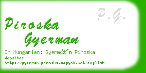 piroska gyerman business card